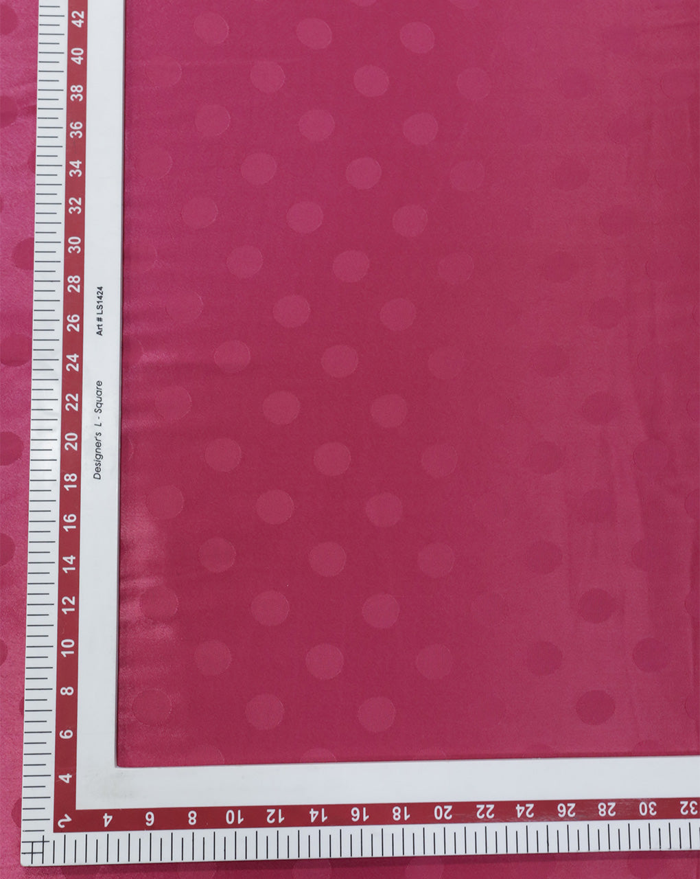 PINK COLOR DOTS DESIGN POLYESTER JACQUARD FABRIC