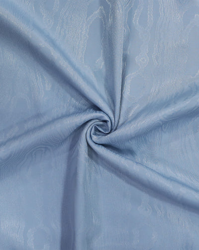 LIGHT BLUE ABSTRACT DESIGN POLYESTER JACQUARD FABRIC