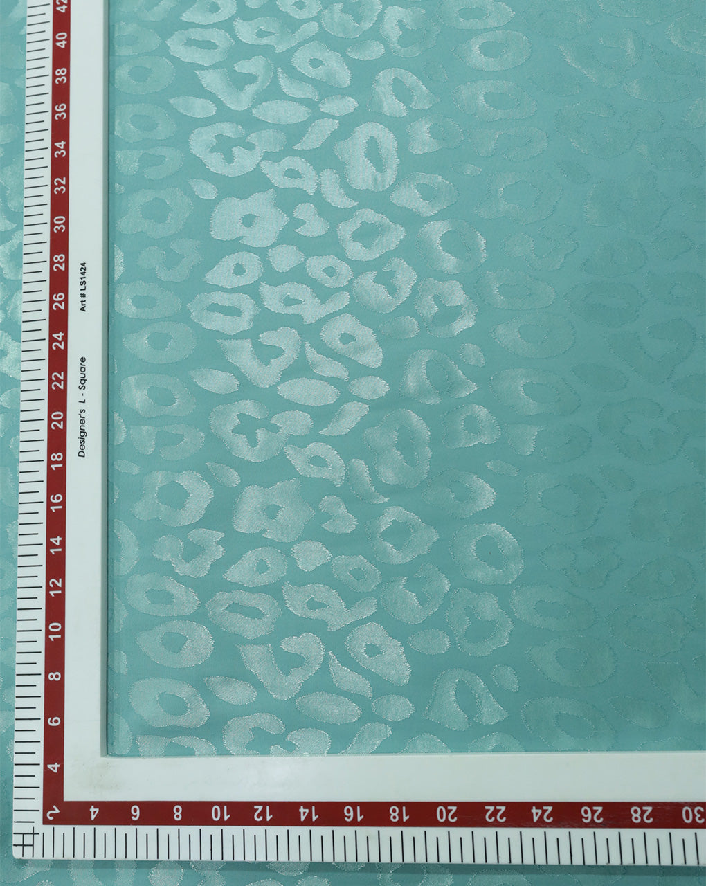 LIGHT GREEN ABSTRACT DESIGN POLYESTER JACQUARD FABRIC