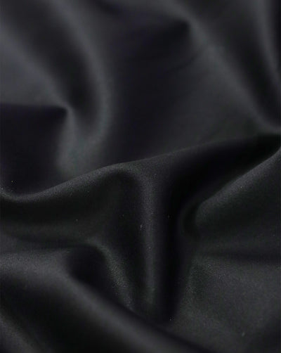 BLACK PLAIN GIZA COTTON FABRIC (WIDTH - 58 INCHES)