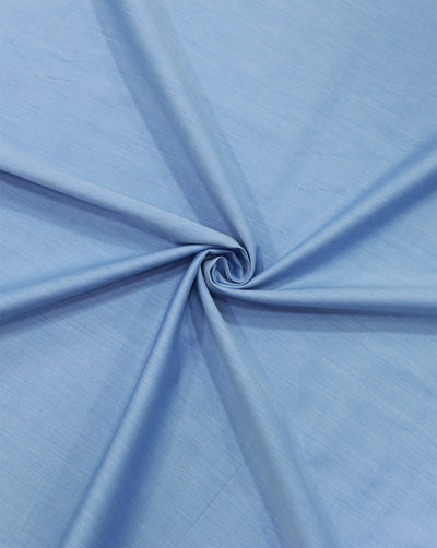BLUE PLAIN GIZA COTTON FABRIC (WIDTH - 58 INCHES)