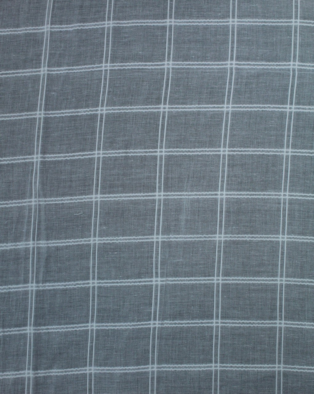 White Square Check Design Cotton Dobby Fabric