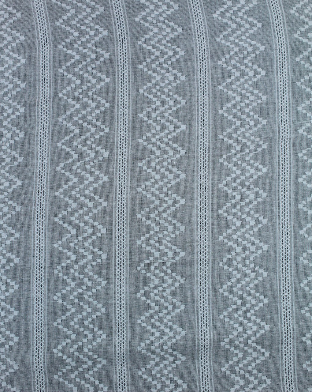 White Chevron Design Cotton Dobby Fabric