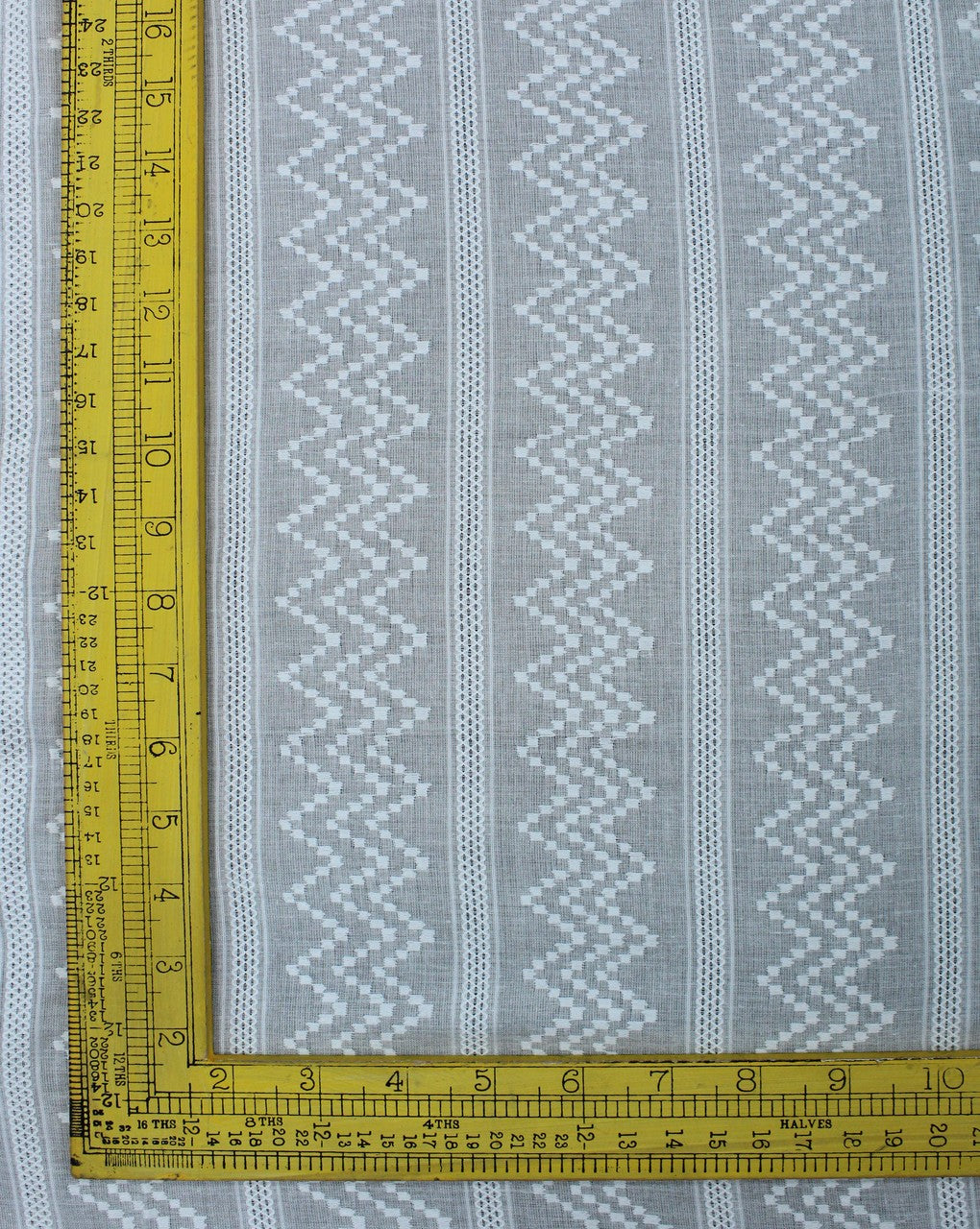 White Chevron Design Cotton Dobby Fabric