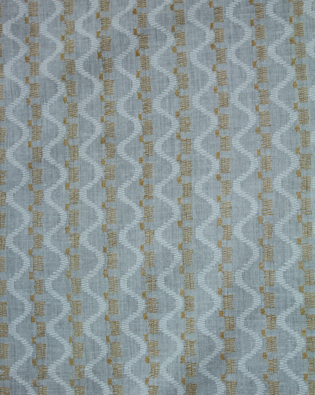 White Golden Dot Cotton Dobby Fabric