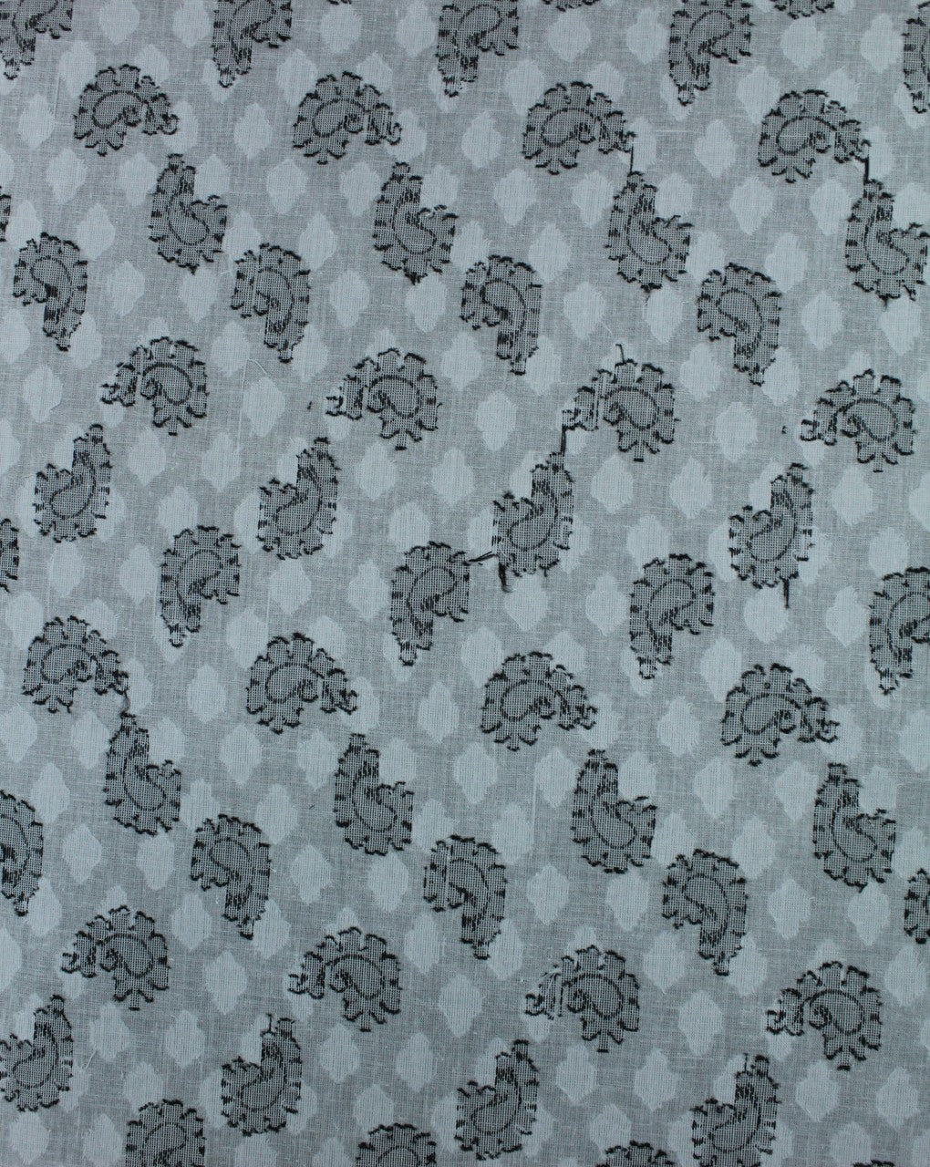 White Black Dot Cotton Dobby Fabric