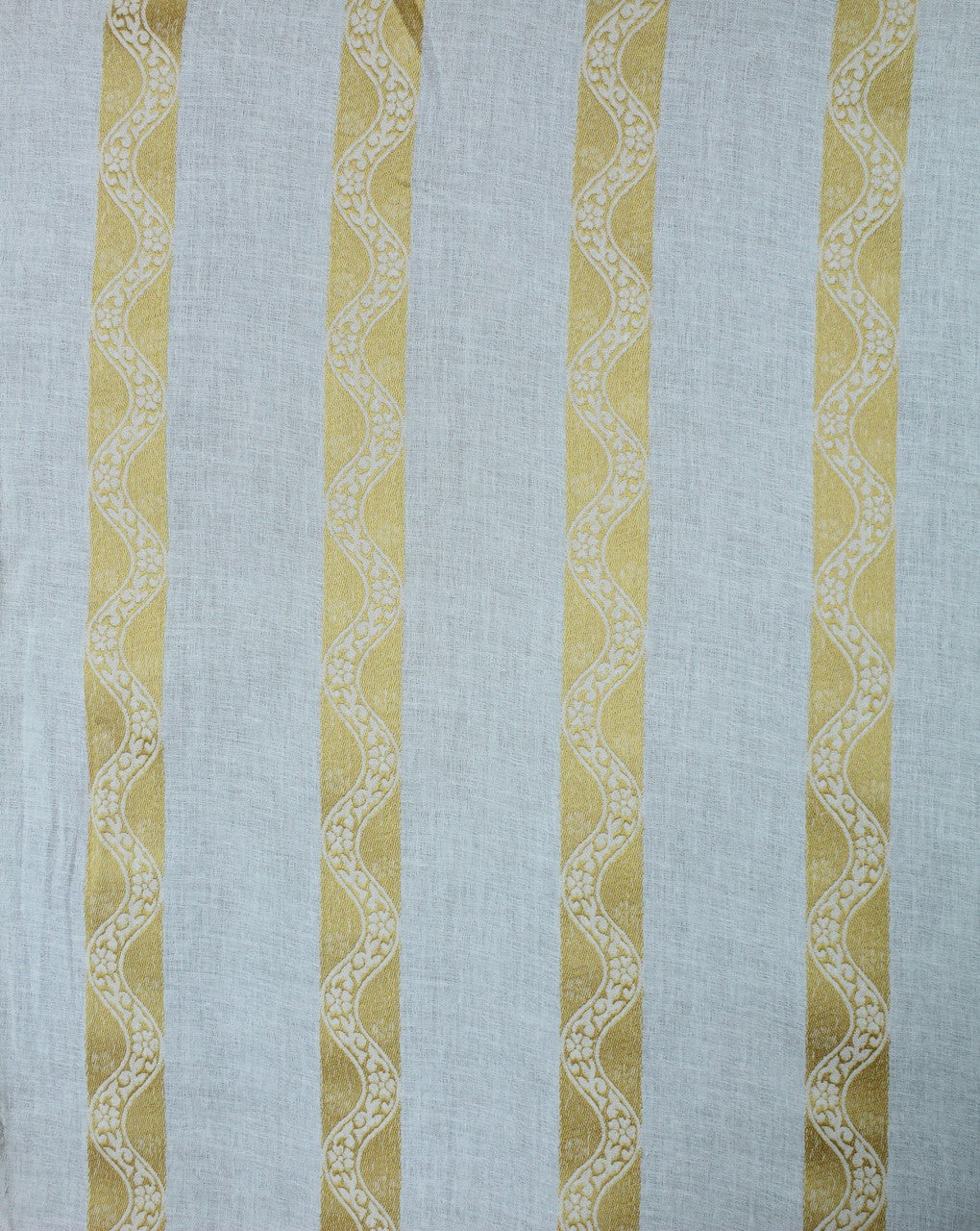 White Golden Design Cotton Dobby Fabric