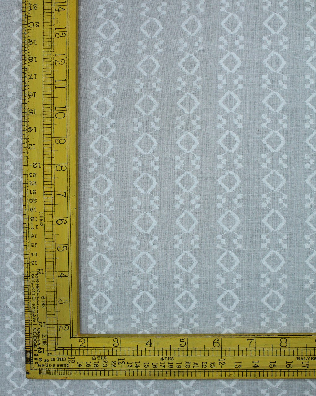 White Chevron Design Cotton Dobby Fabric