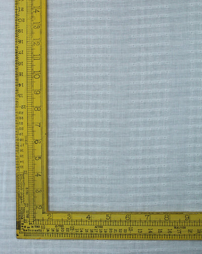 White Stripe Design Cotton Dobby Fabric