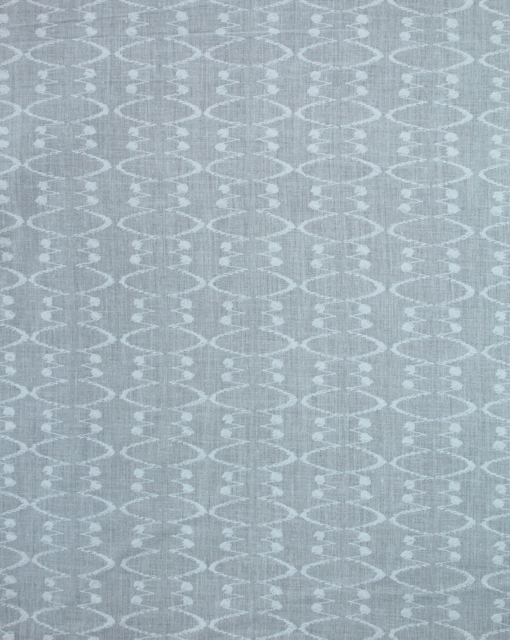 White Abstract Design Cotton Dobby Fabric