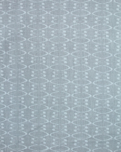 White Abstract Design Cotton Dobby Fabric