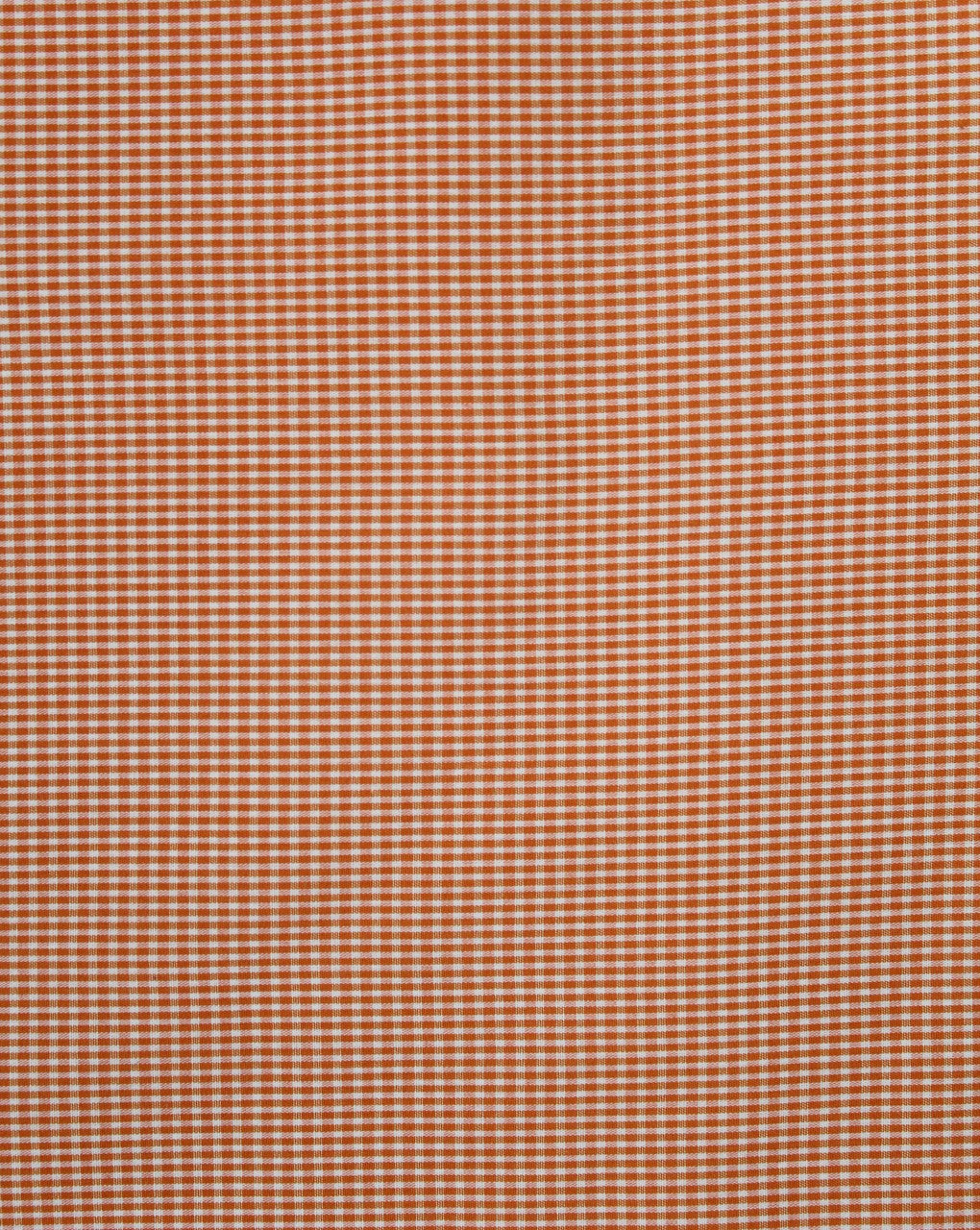 White And Orange Checks Cotton Cambric Fabric