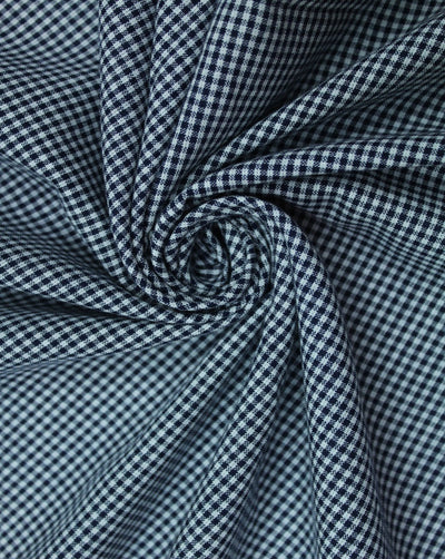 White And Black Graph Checks Cotton Cambric Fabric