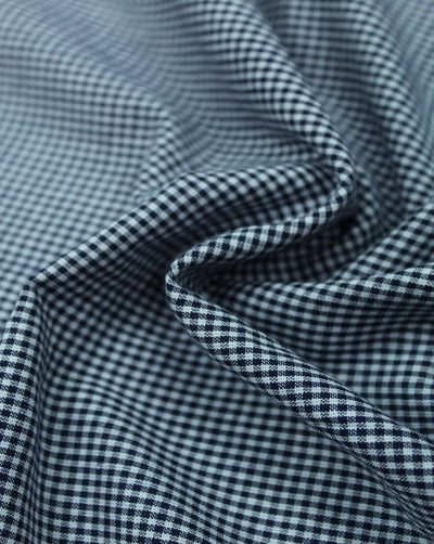 White And Black Graph Checks Cotton Cambric Fabric