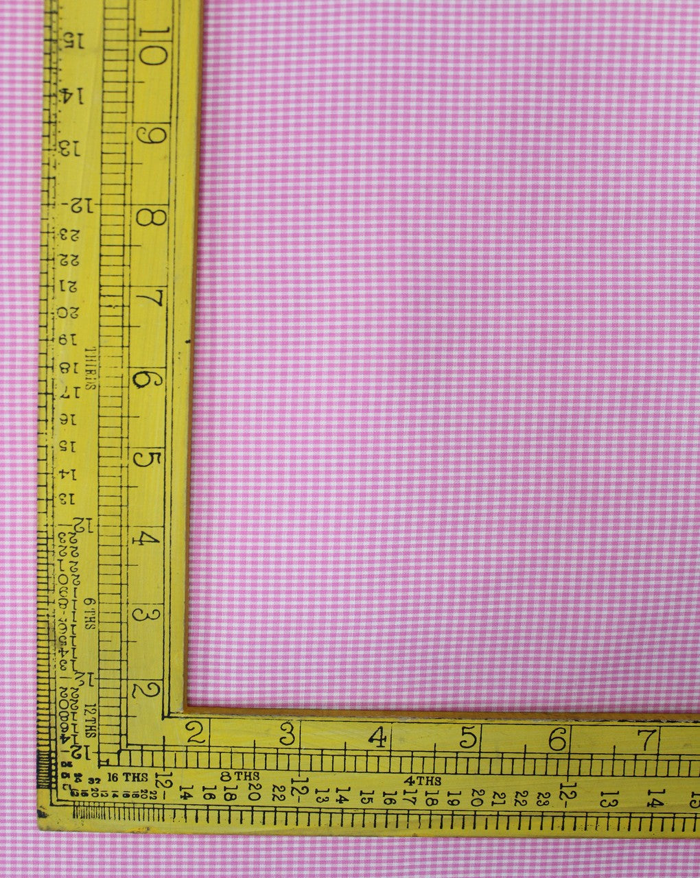 White And Pink Graph Checks Cotton Cambric Fabric