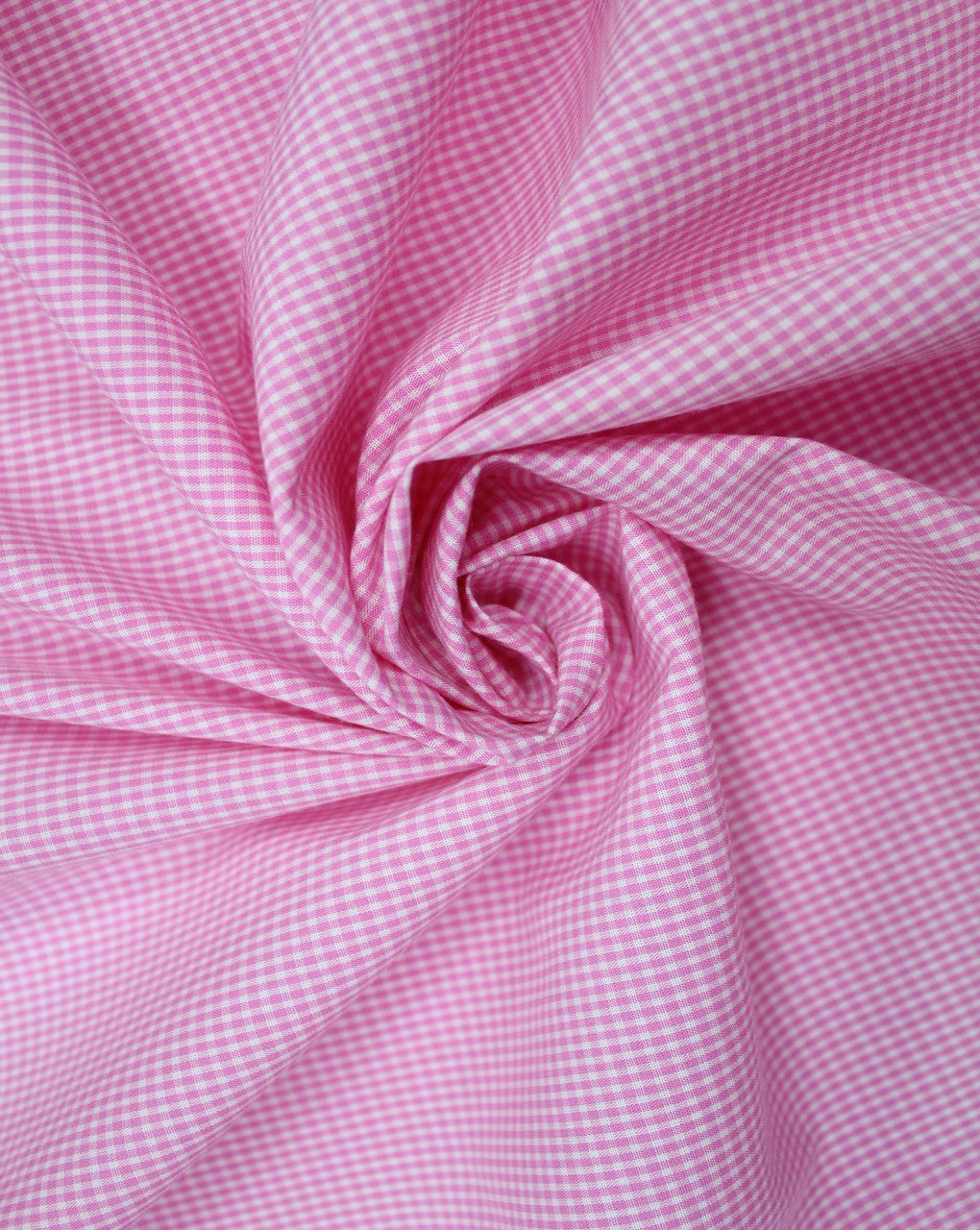 White And Pink Graph Checks Cotton Cambric Fabric