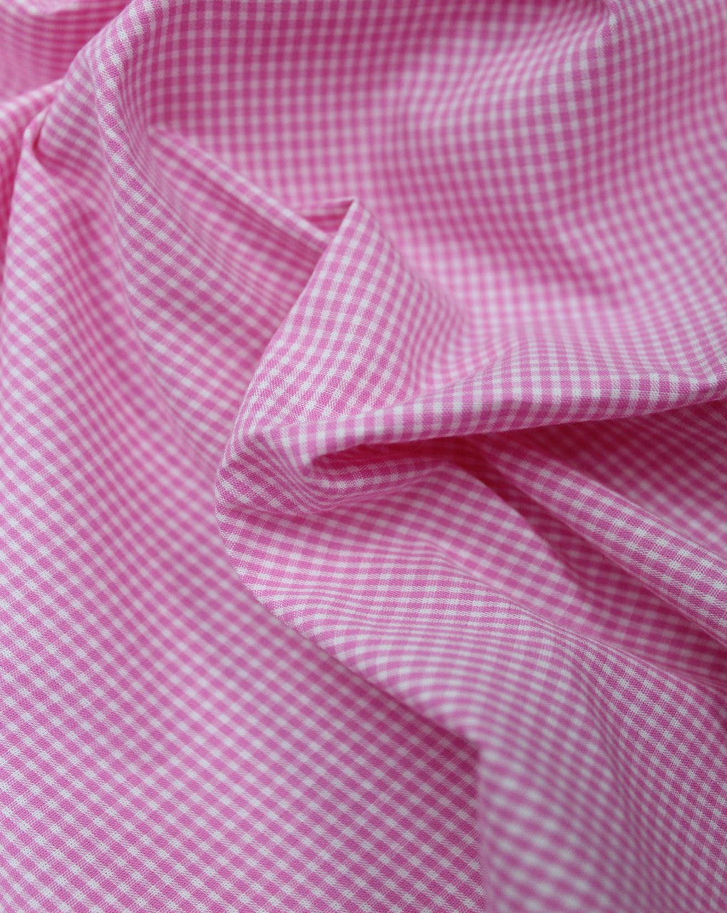 White And Pink Graph Checks Cotton Cambric Fabric