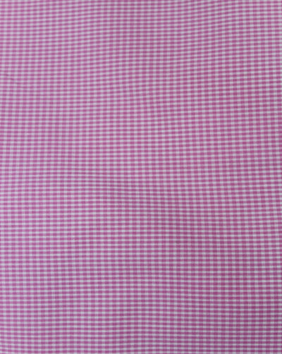 White And Pink Graph Checks Cotton Cambric Fabric
