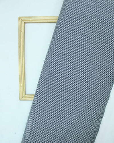 White And Black Graph Checks Design Cotton Cambric Fabric