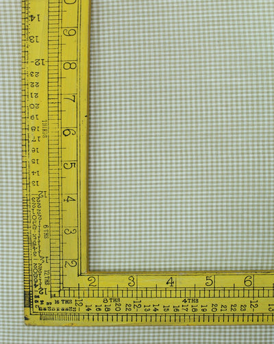 White And Grey Checks Cotton Cambric Fabric