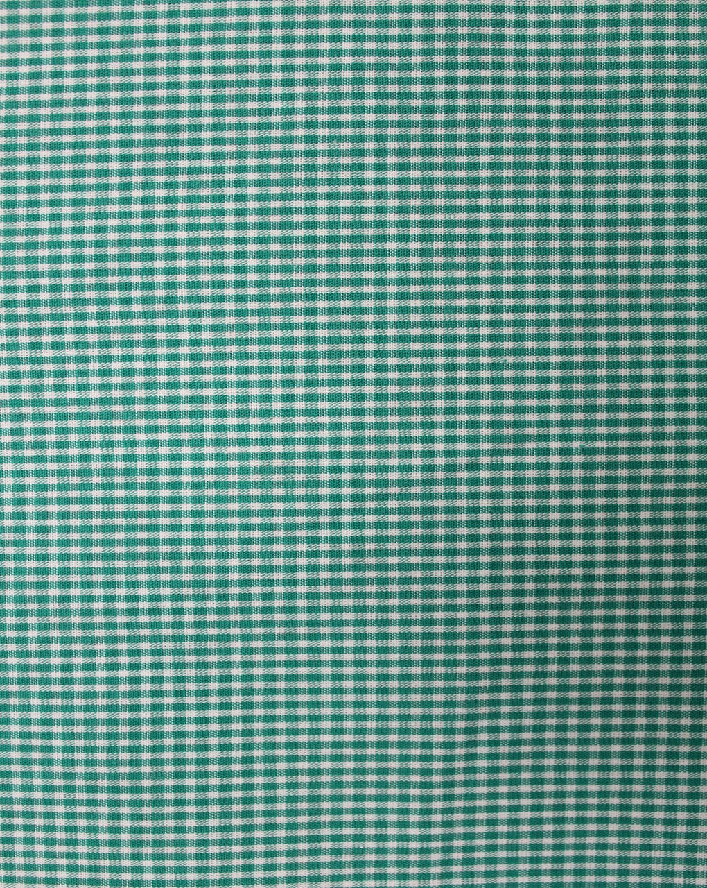 White And Green Checks Cotton Cambric Fabric
