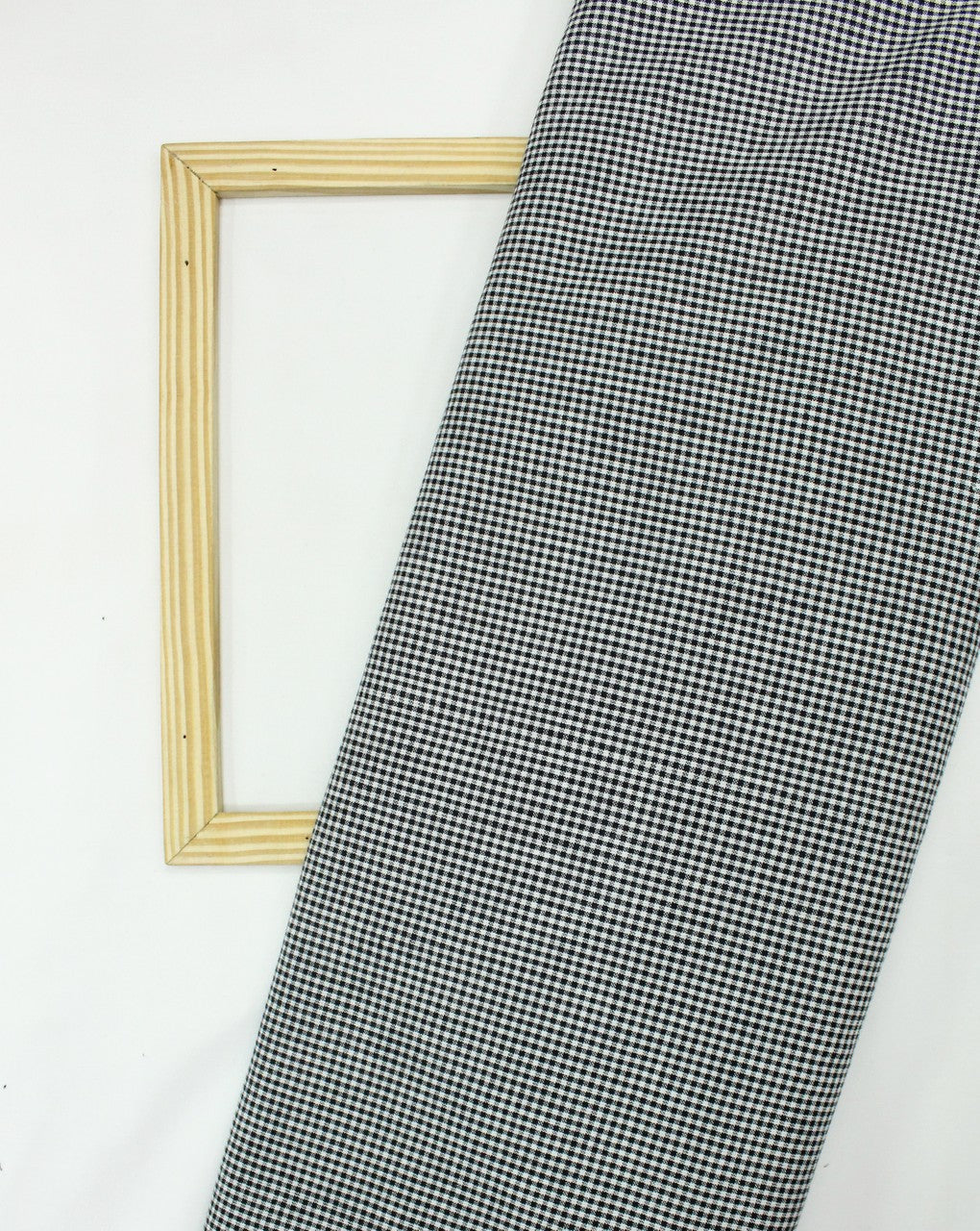 White And Black Graph Checks Pattern Cotton Cambric Fabric