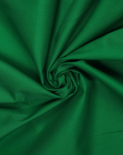 Plain Dark Green Color Cotton Cambric Fabric
