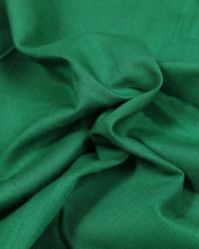 Plain Dark Green Cotton Cambric Fabric