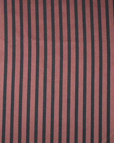 Maroon And Black Stripe Design Cotton Yarn Dyed Fabric