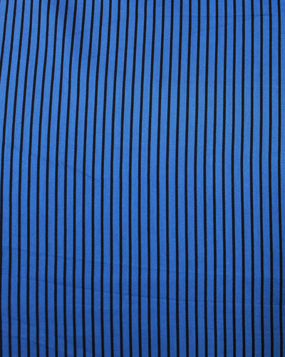 Blue And Black Stripe Design Cotton Yarn Dyed Fabric