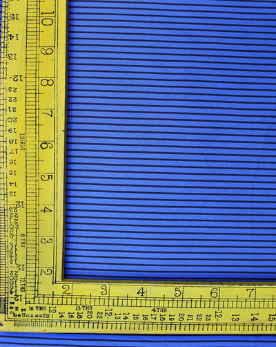 Blue And Black Stripe Design Cotton Yarn Dyed Fabric