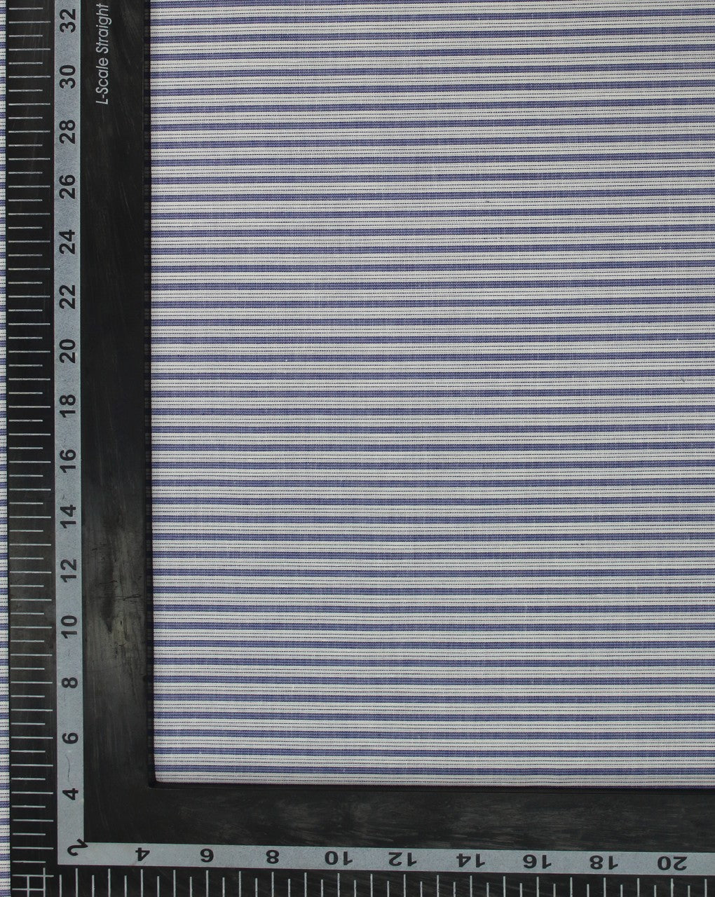 Cream And Blue Stripe Design Cotton Yarn Dyed Fabric