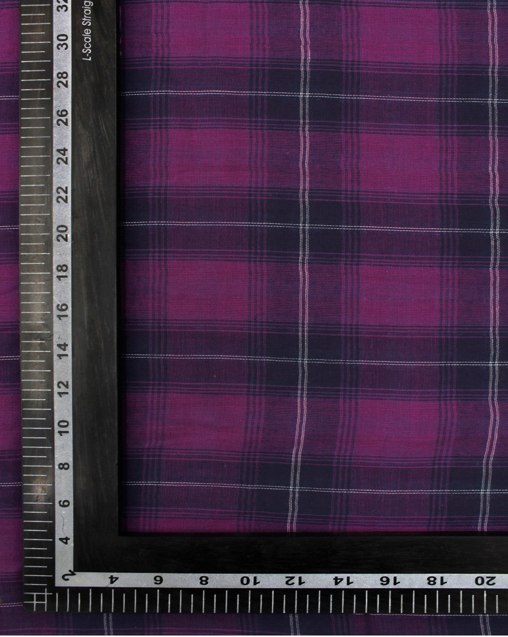 Pink And Black Checks Yarn Dyed Cotton Fabric