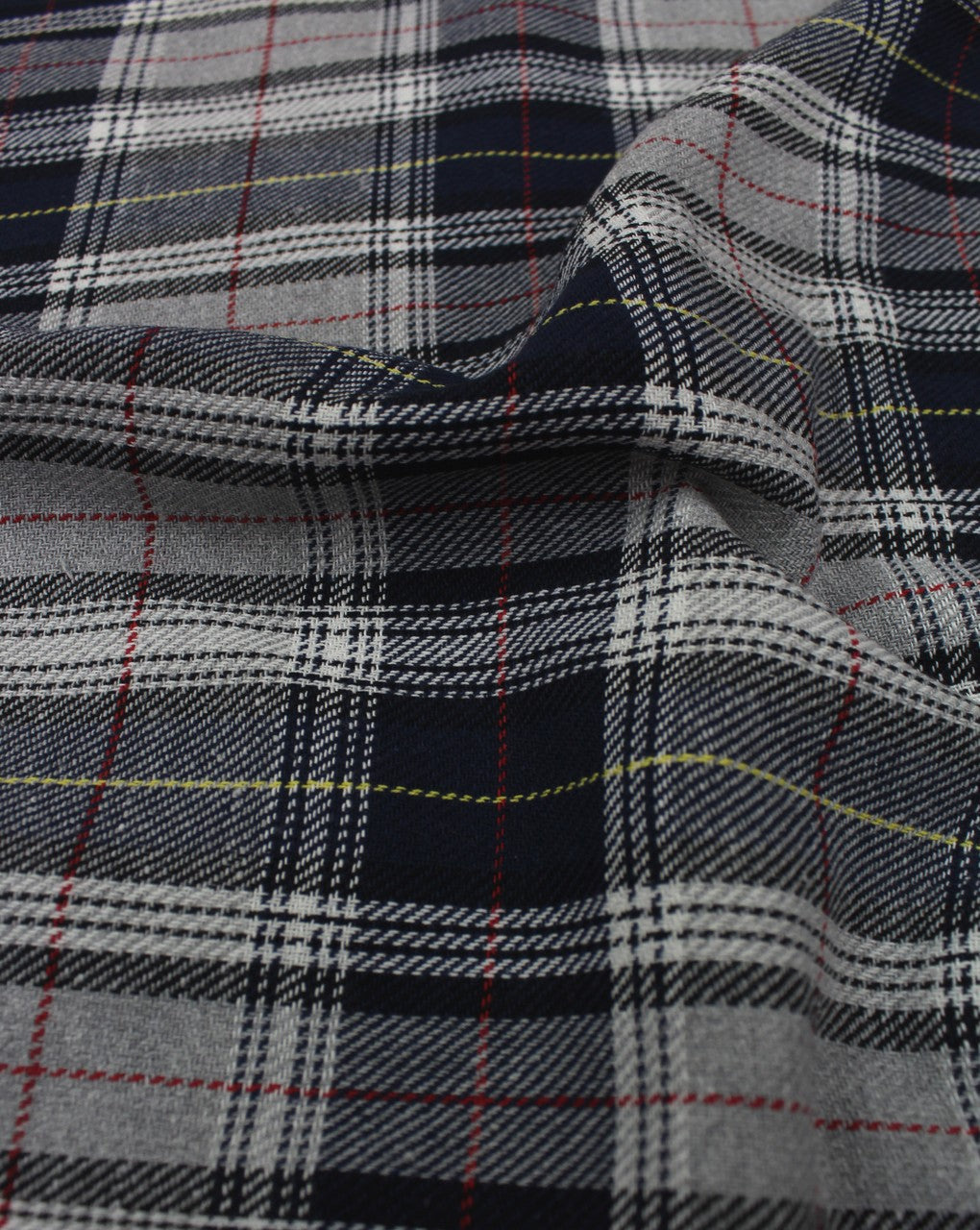 Black And White Checks Yarn Dyed Cotton Fabric
