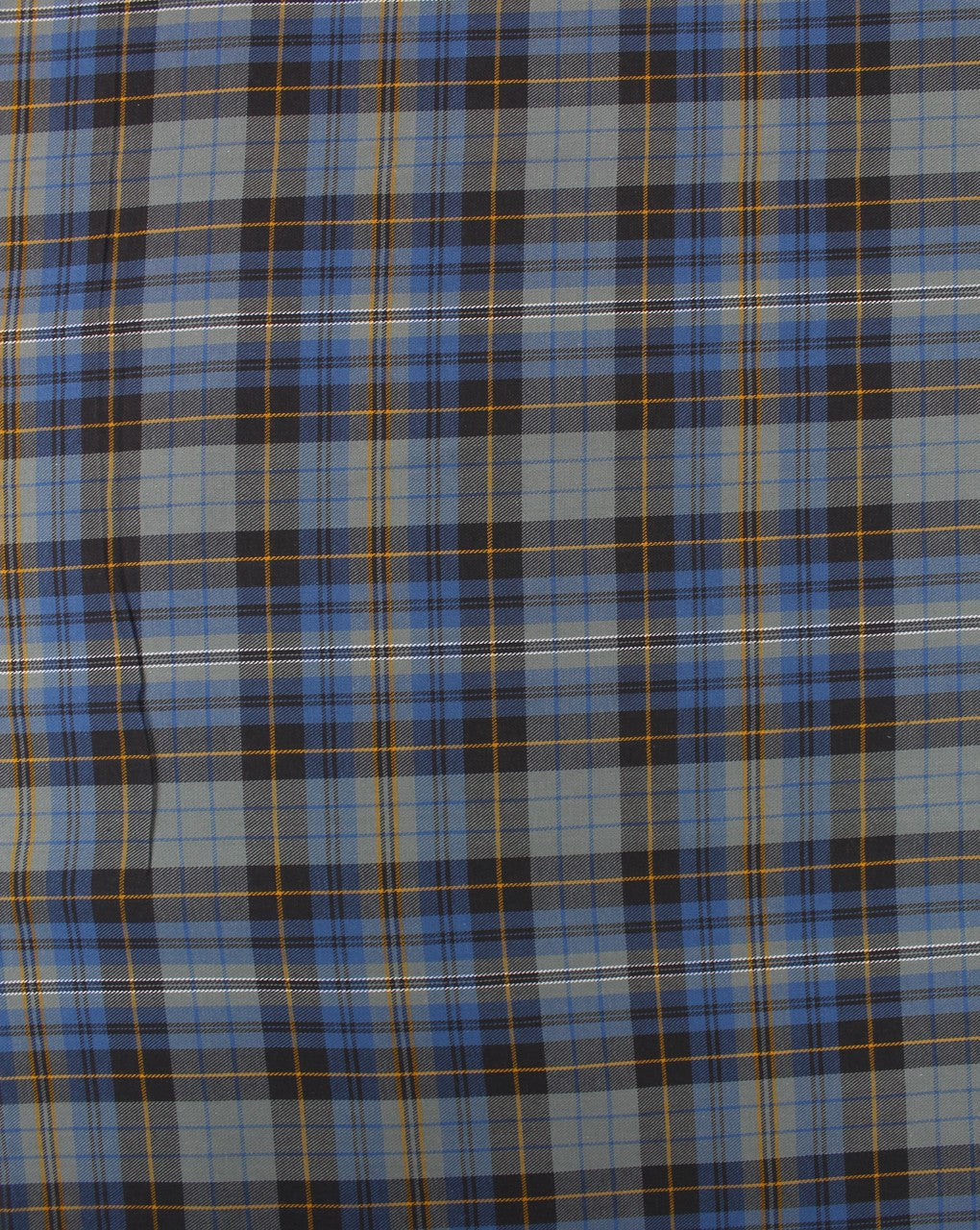 Yellow And Blue Checks Yarn Dyed Cotton Fabric