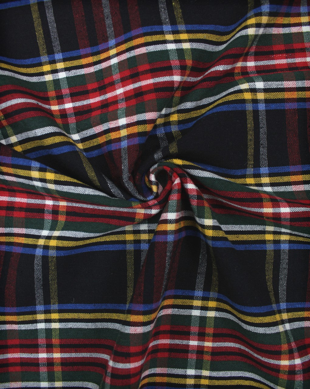 Red And Black Checks Yarn Dyed Cotton Fabric