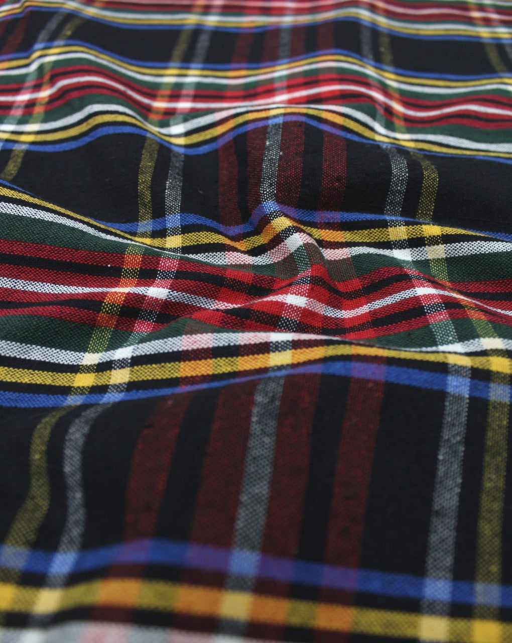 Red And Black Checks Yarn Dyed Cotton Fabric