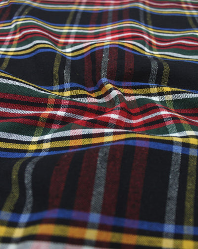 Red And Black Checks Yarn Dyed Cotton Fabric