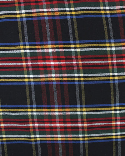Red And Black Checks Yarn Dyed Cotton Fabric
