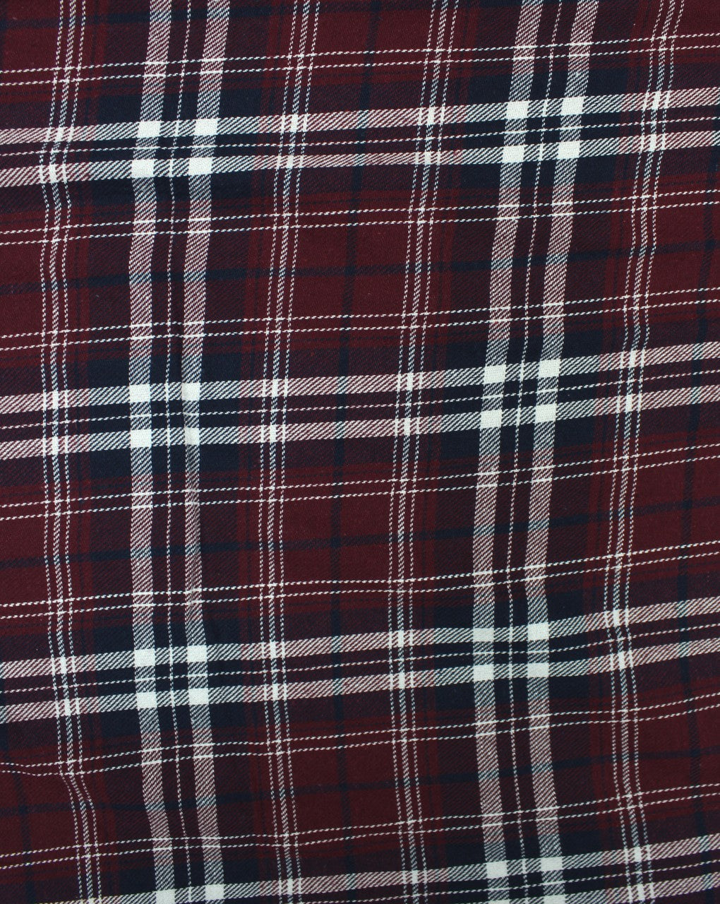 Maroon And Black Checks Yarn Dyed Cotton Fabric