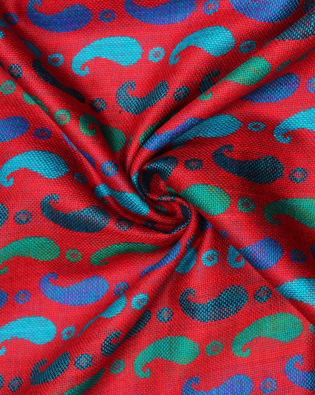 Multicolor Abstract Design Acrylic Woolen Fabric