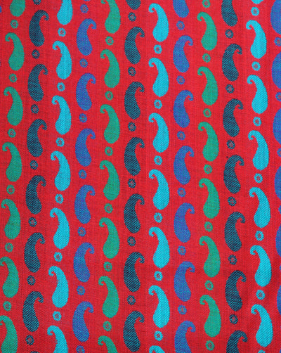 Multicolor Abstract Design Acrylic Woolen Fabric