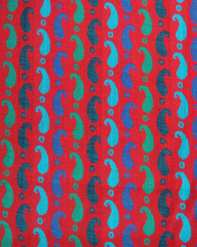 Multicolor Abstract Design Acrylic Woolen Fabric