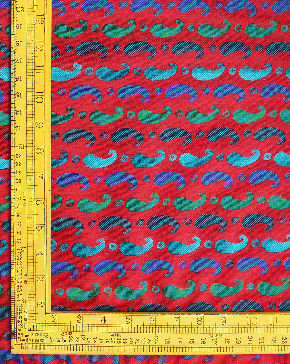 Multicolor Abstract Design Acrylic Woolen Fabric