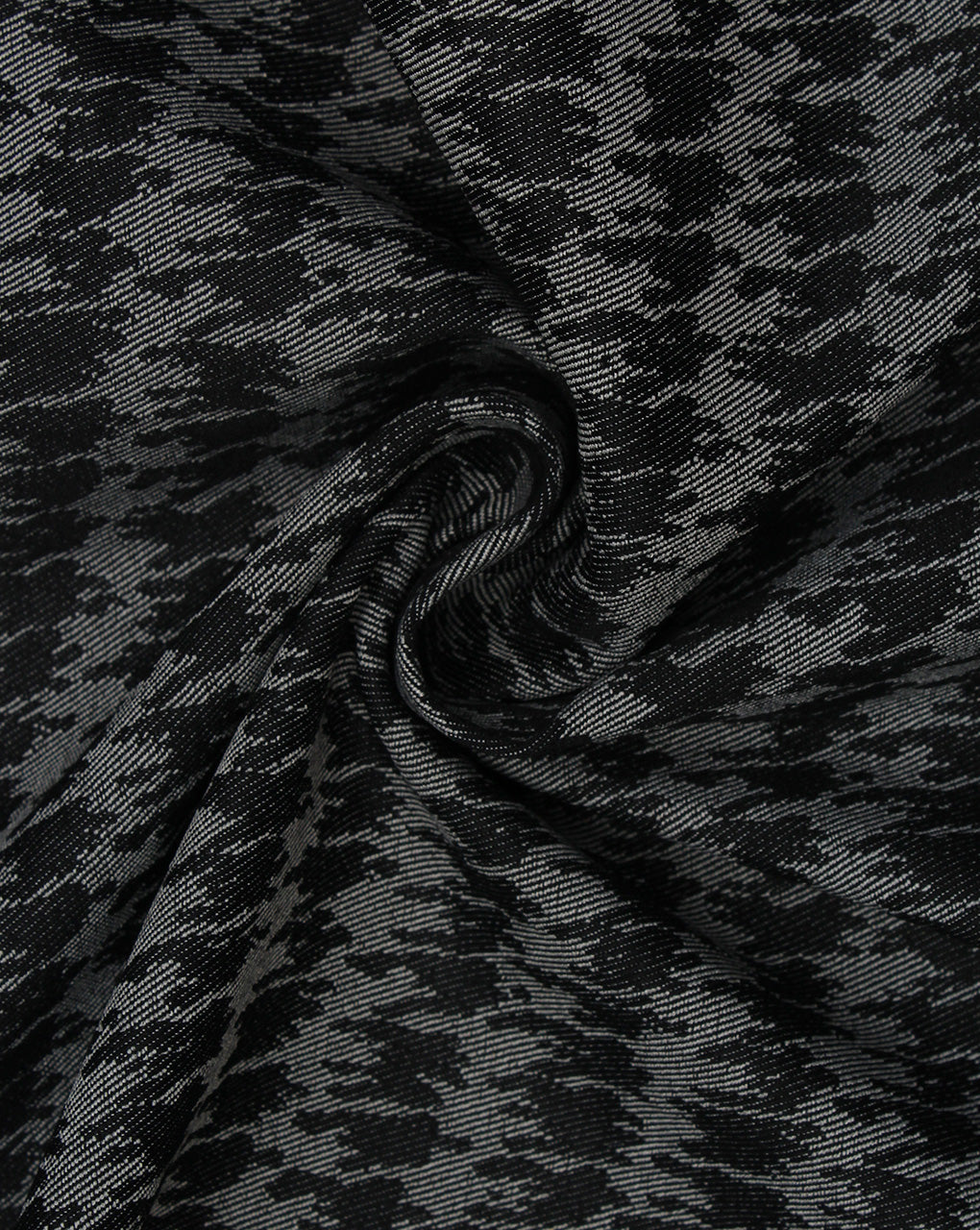 Grey And Black Abstract Design 1 Denim Lycra Jacquard Fabric