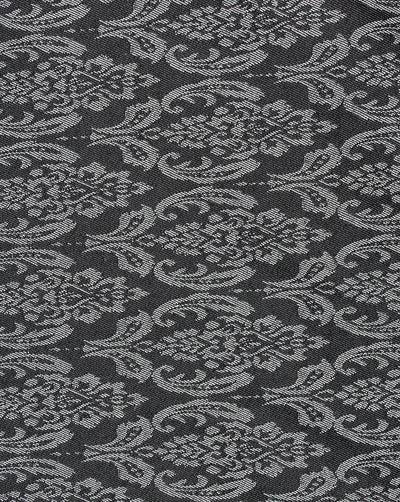 Grey And Black Floral Design 3 Denim Lycra Jacquard Fabric