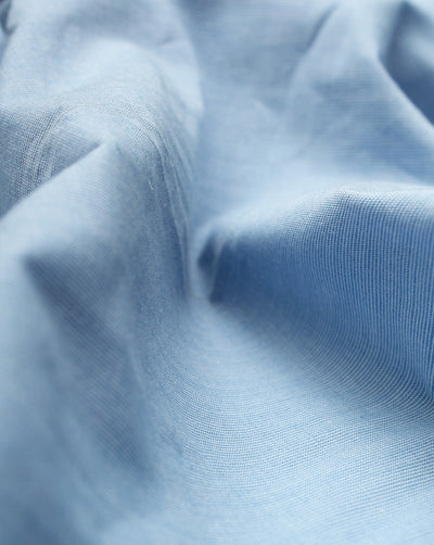 Plain Sky Blue Cotton Chambray Fabric
