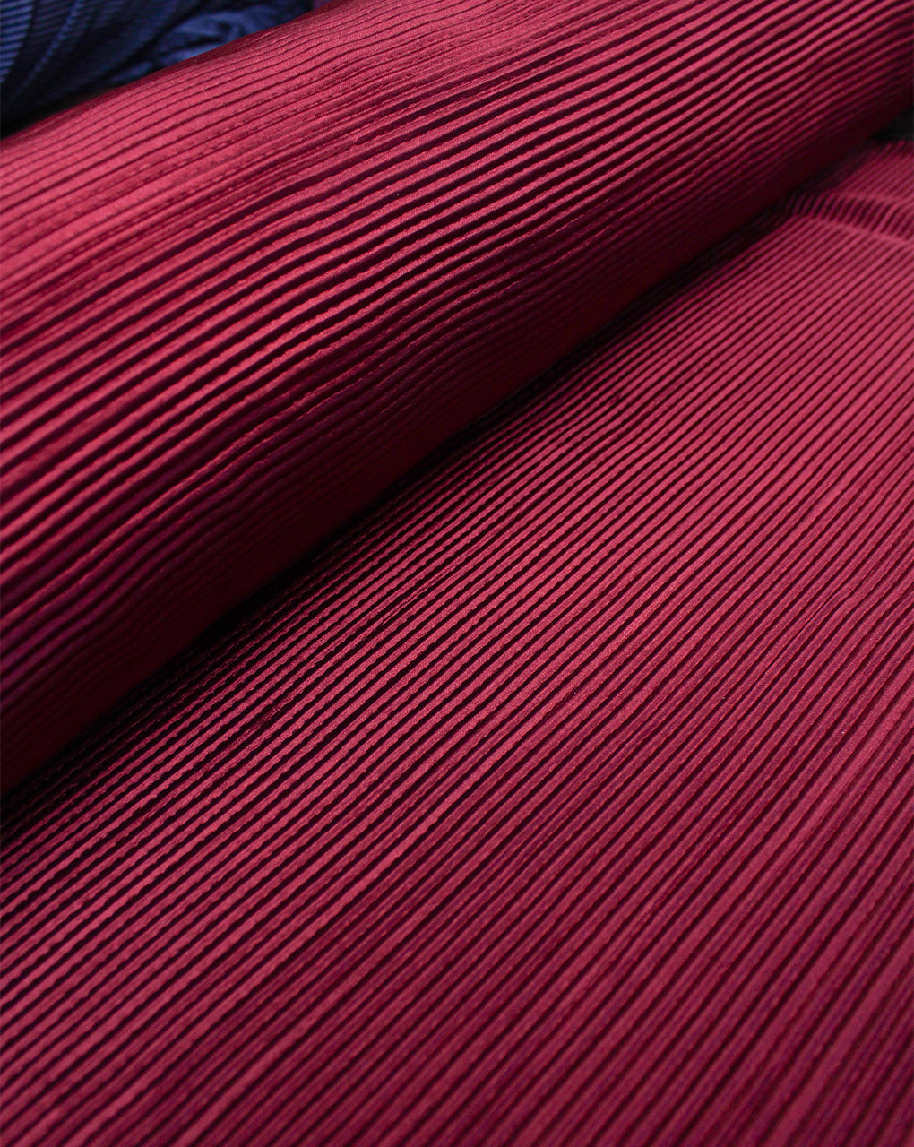 MAROON POLYESTER PLEATED FABRIC