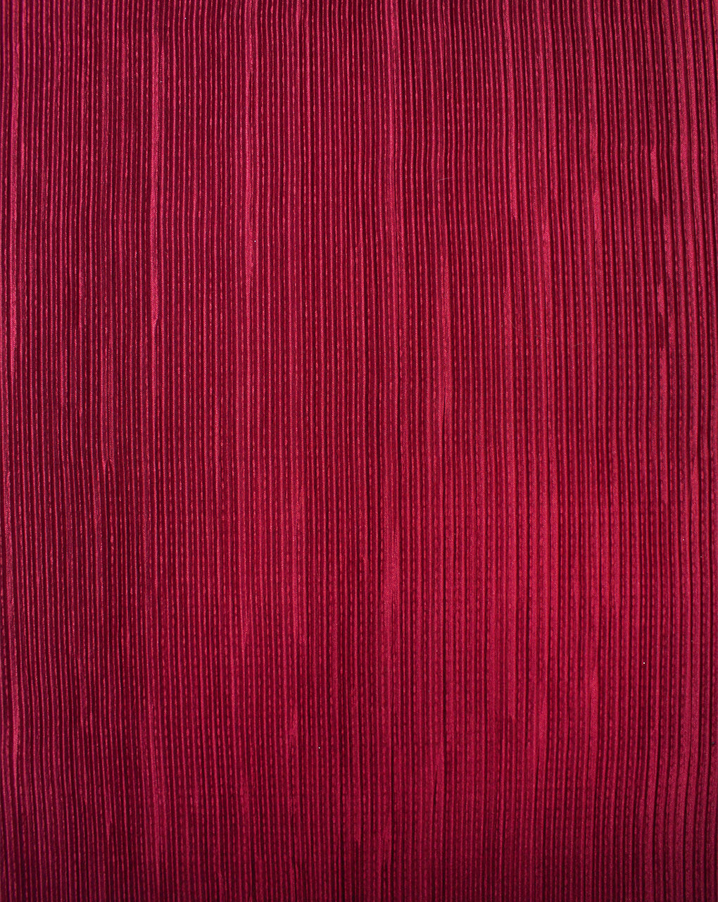 MAROON POLYESTER PLEATED FABRIC