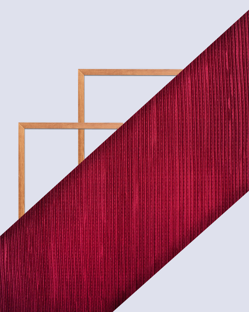 MAROON POLYESTER PLEATED FABRIC